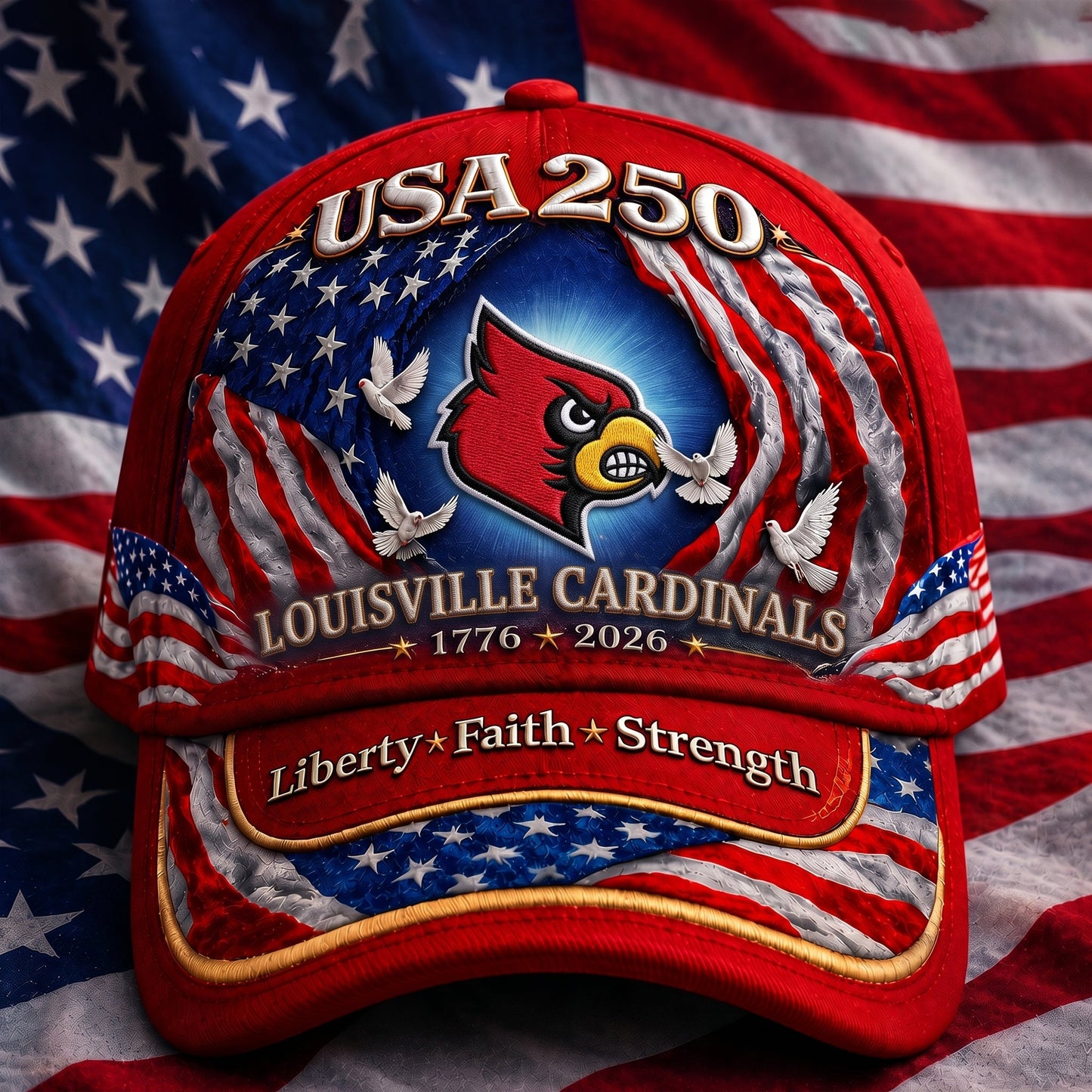 PREMIUM NCAA x LOU 250 Years Anniversary Of Freedom Cap 290626