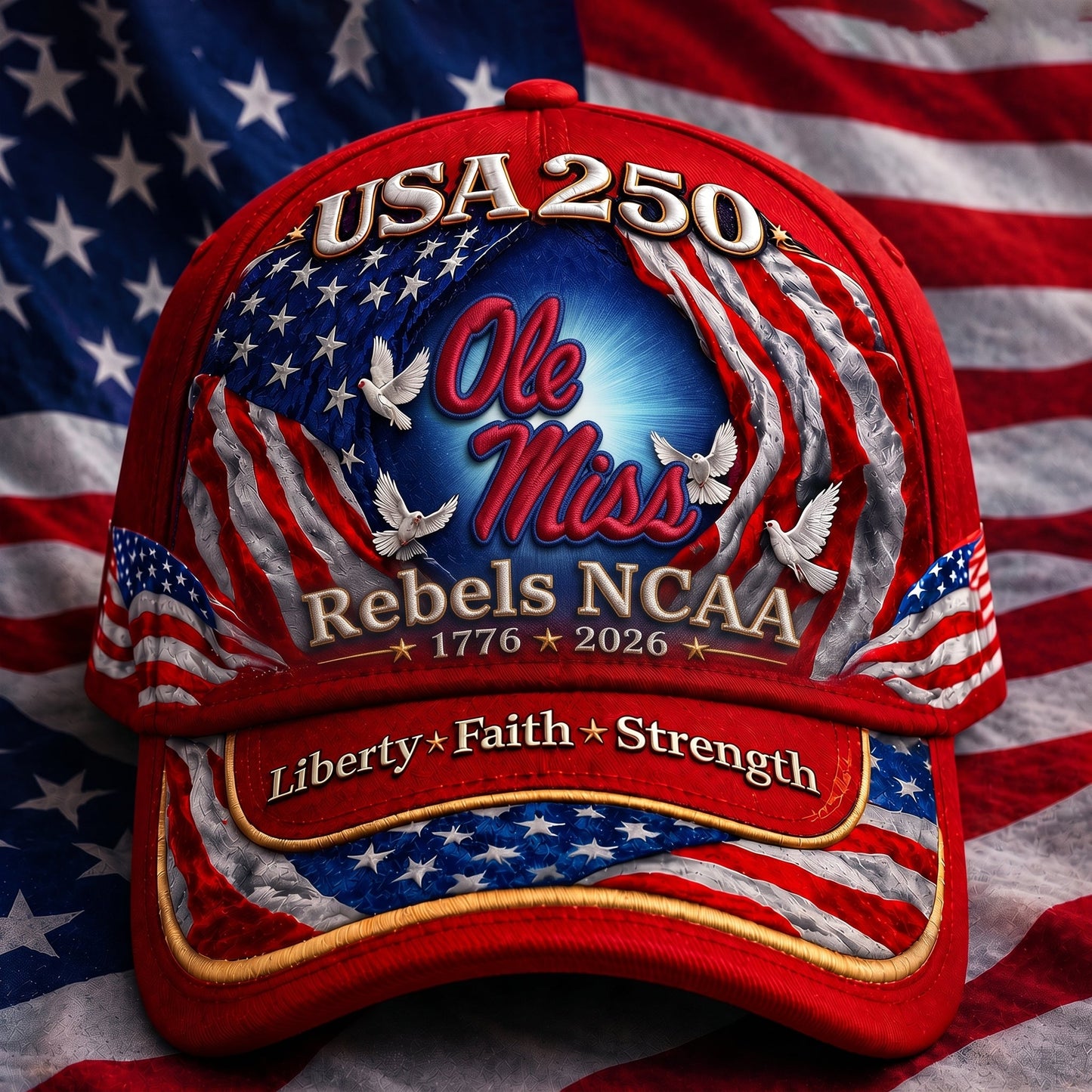 PREMIUM NCAA x REB 250 Years Anniversary Of Freedom Cap 290626