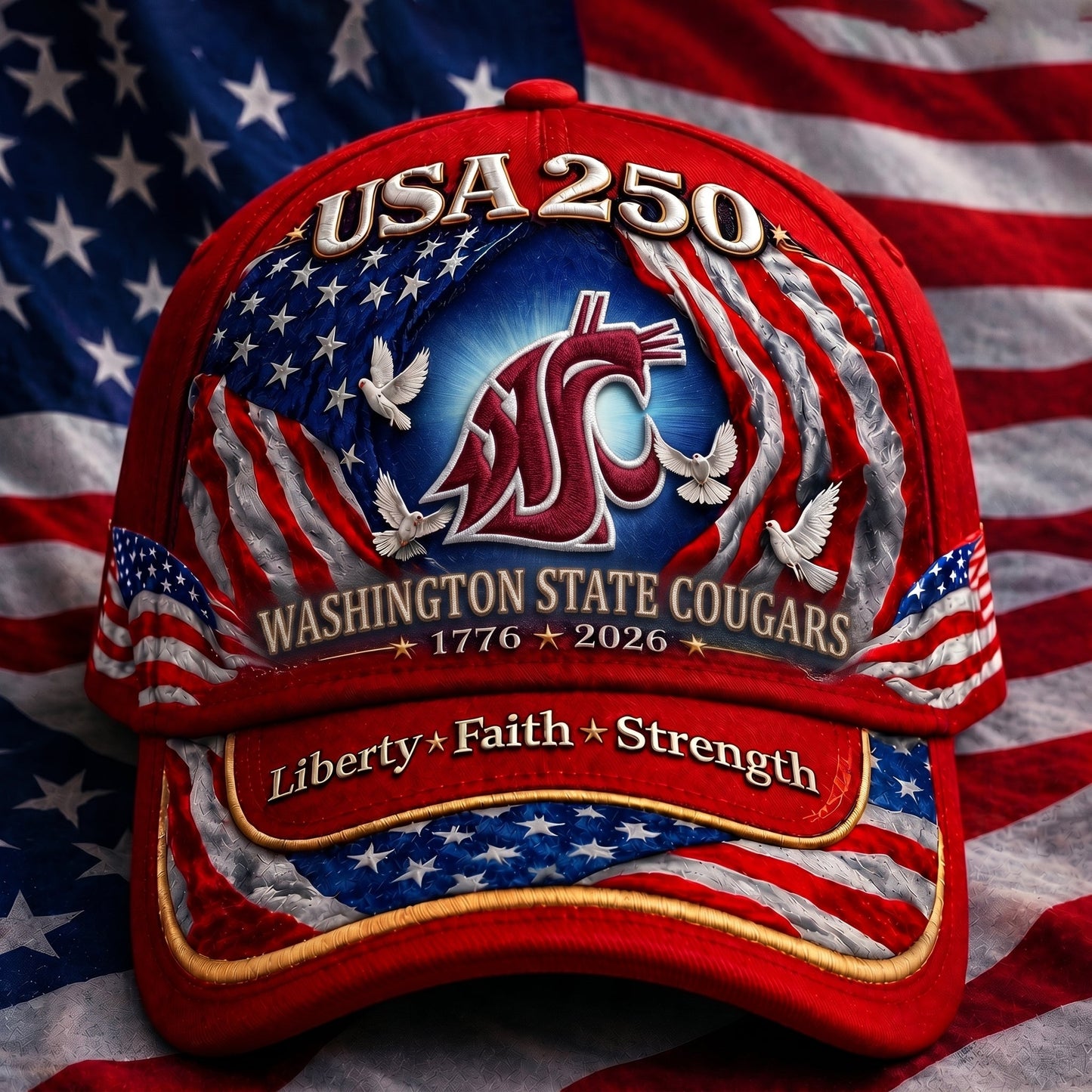 PREMIUM NCAA x WAS 250 Years Anniversary Of Freedom Cap 290626