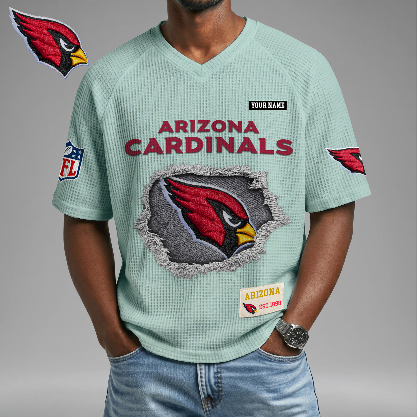 PREMIUM NFL X AC Game Day Waffle V-neck T-shirt 110626