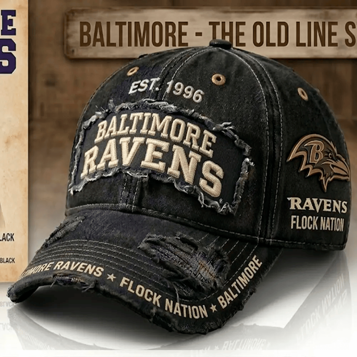 PREMIUM NFL X BAL Denim Washed Custom Name HAT NDT NHM 050526
