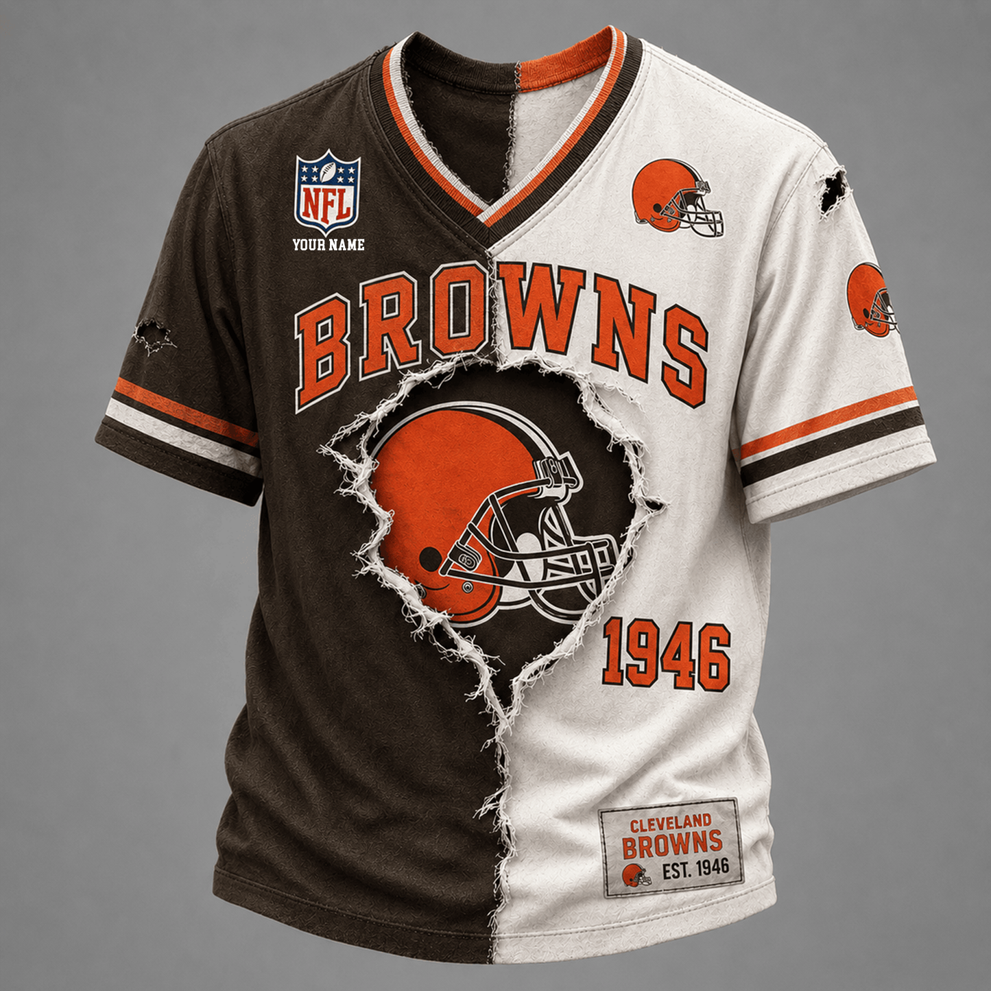 PREMIUM NFL X CLE GAME DAY V-Neck T Shirt FOR SUMMER HOLIDAY NDT VHM 050626