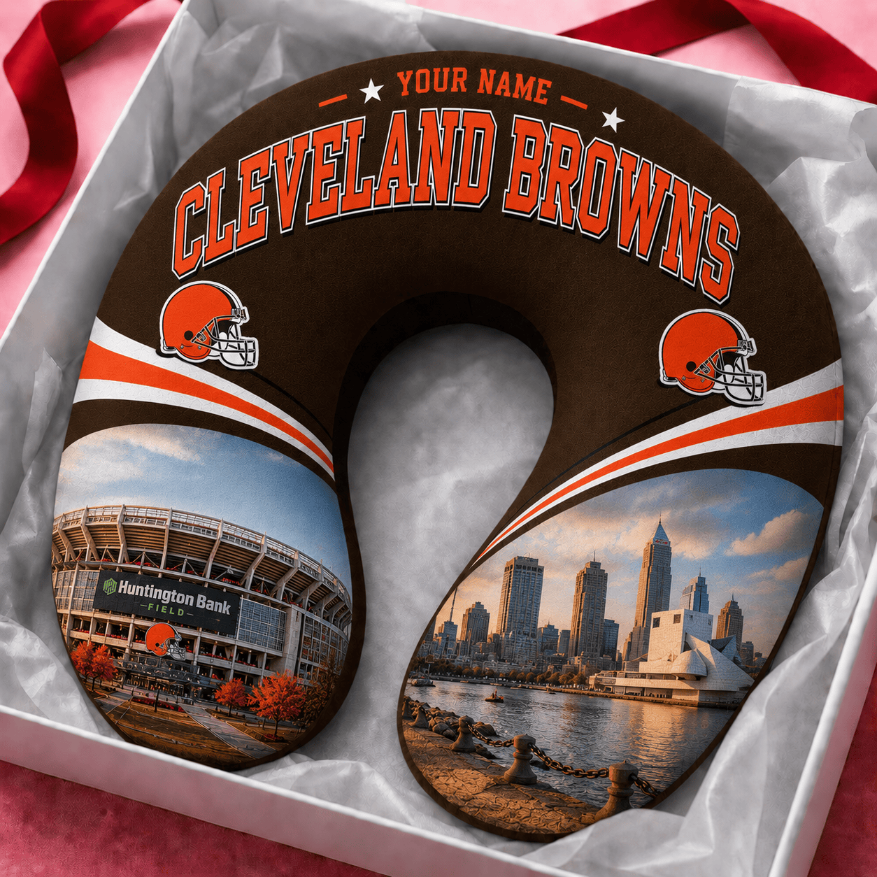 PREMIUM NFL X CLE Special New Neck Pillow Custom Name 100626