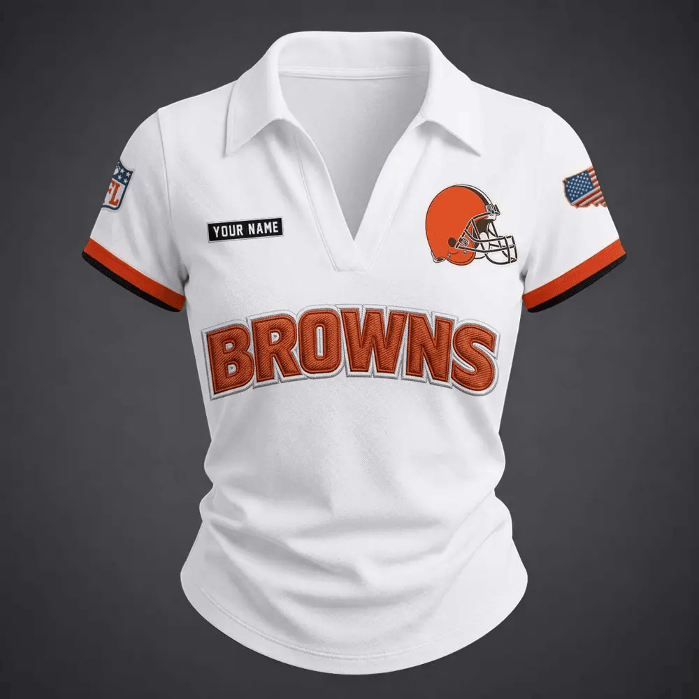 PREMIUM NFL X CLE WomenŸ??s Collared Shirt FOR SUMMER HOLIDAY NDT VHM 090626