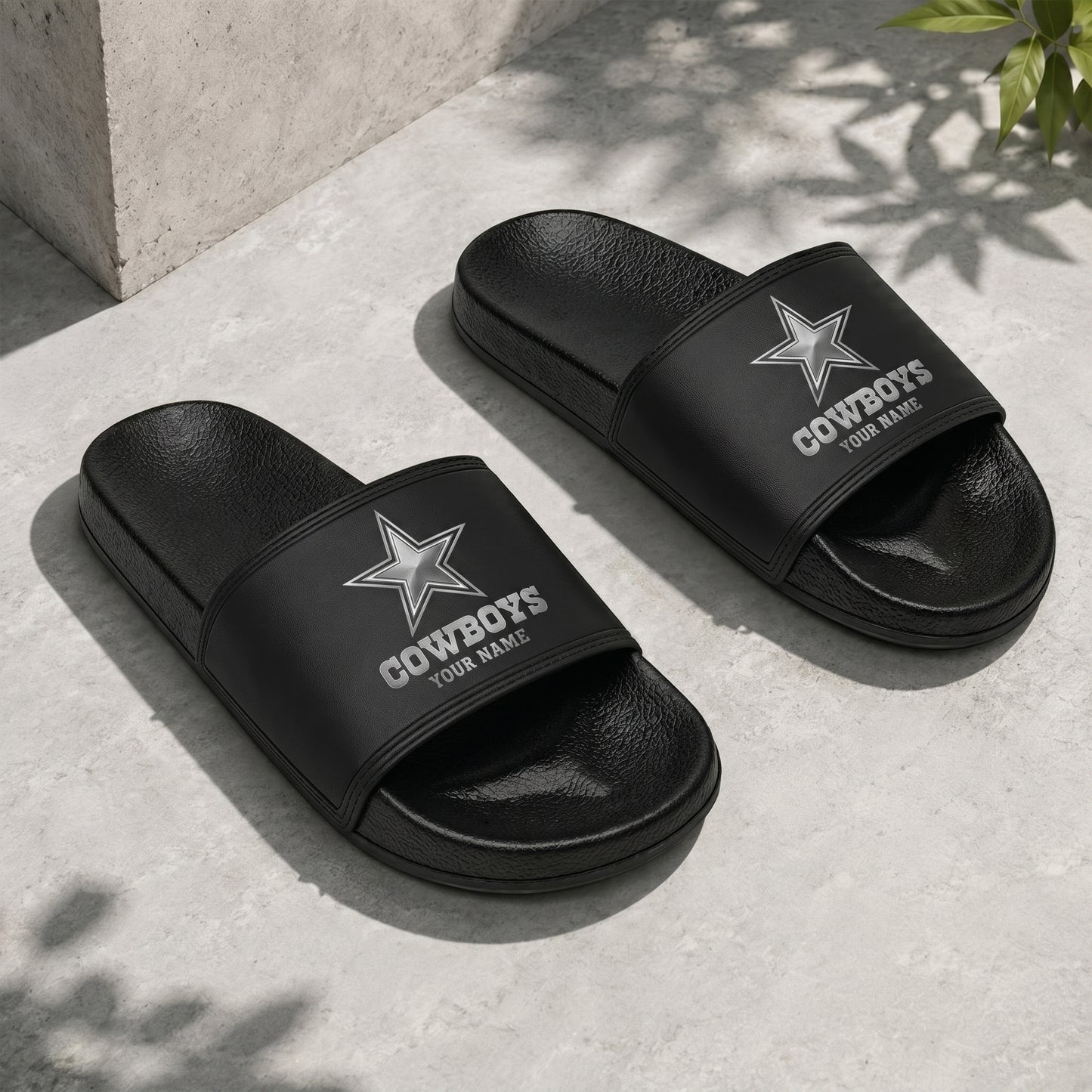 PREMIUM NFL X DC New Black Slippers All Size Custom Name FOR SUMMER HOLIDAY NDT VHM 160626
