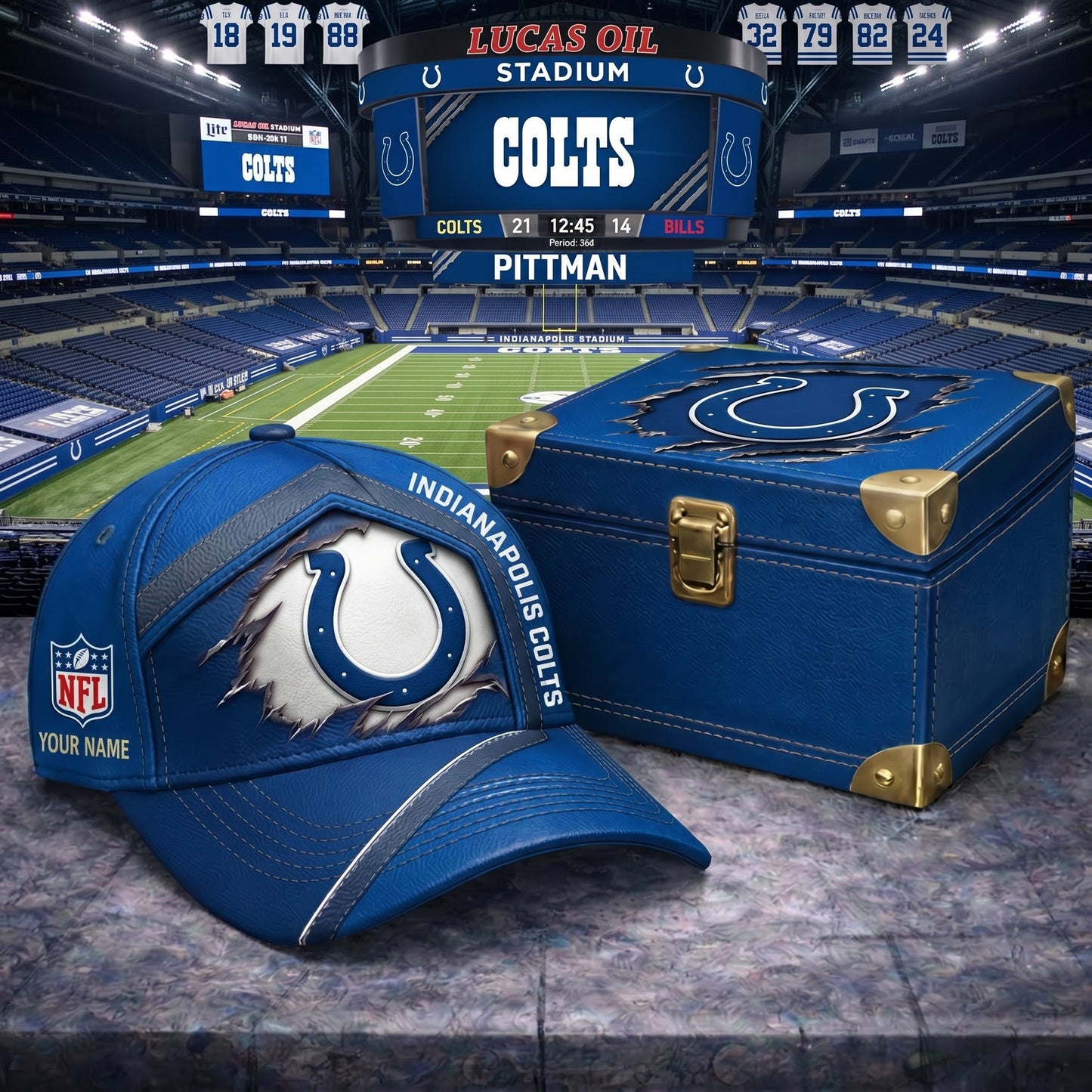 PREMIUM NFL X IC CRACK CUSTOME NAME HAT LIMITED EDITIONS NDT VHM 220426