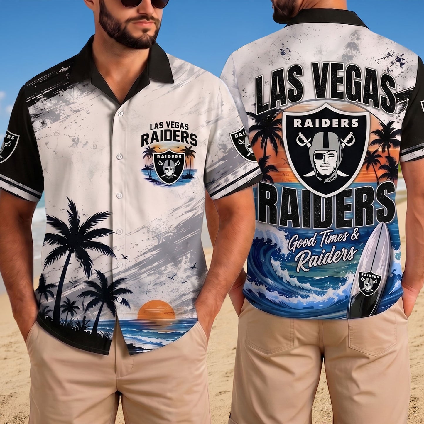 PREMIUM NFL X LV LUXURY BEACH VIBES TEAM HAWAIIAN SHIRT 020726
