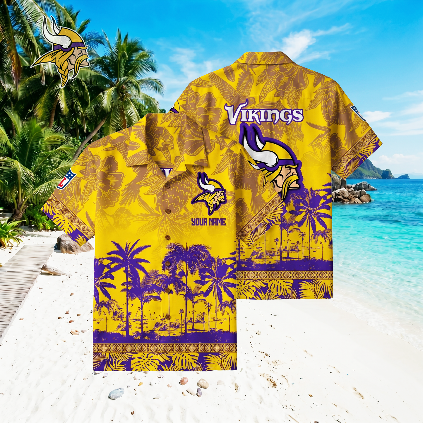 PREMIUM NFL X MV Floral With Parrots Hawaiian Shirt NDT VHM 060526