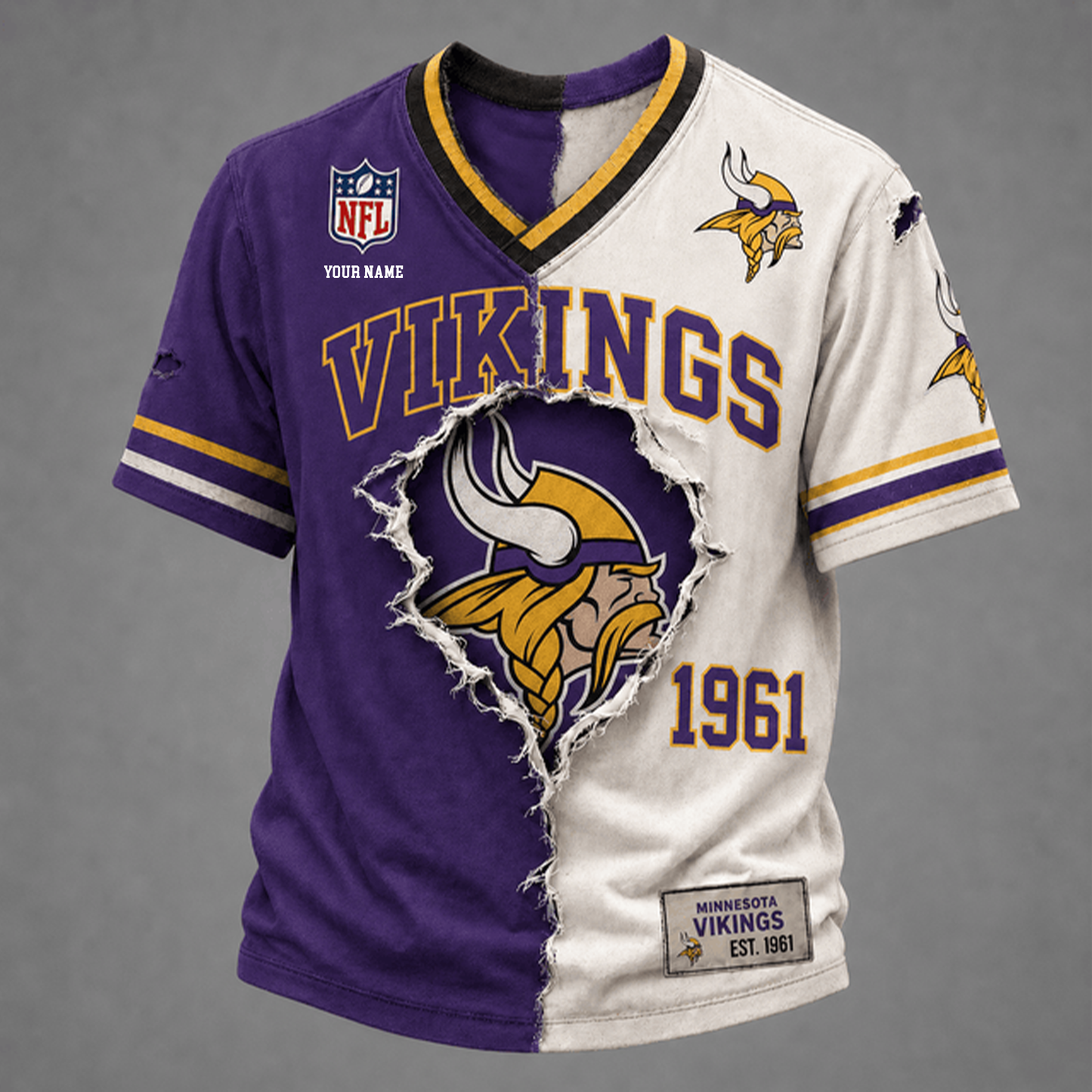 PREMIUM NFL X MV GAME DAY V-Neck T Shirt FOR SUMMER HOLIDAY NDT VHM 050626