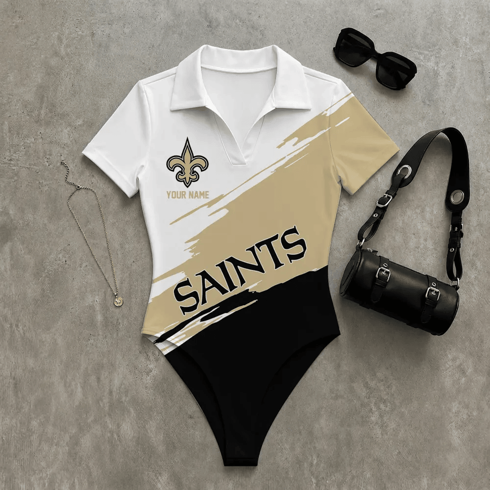 PREMIUM NFL X NO Women's Slim-Fit V-Neck Polo Bodysuit NDT LVH 270526