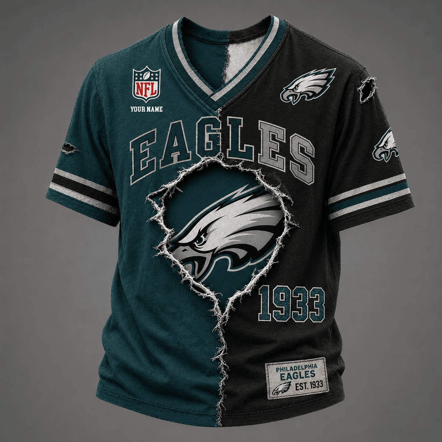 PREMIUM NFL X PE GAME DAY V-Neck T Shirt FOR SUMMER HOLIDAY NDT VHM 050626