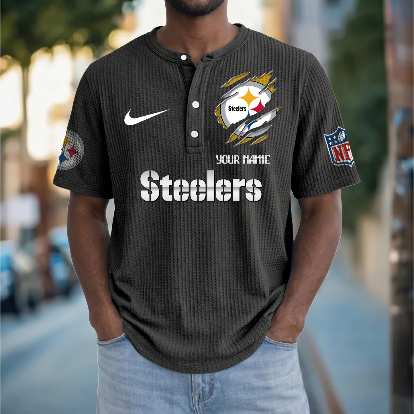 PREMIUM NFL X PS Crew neck button Henry Shirt Limited Editions NDT VHM 230426