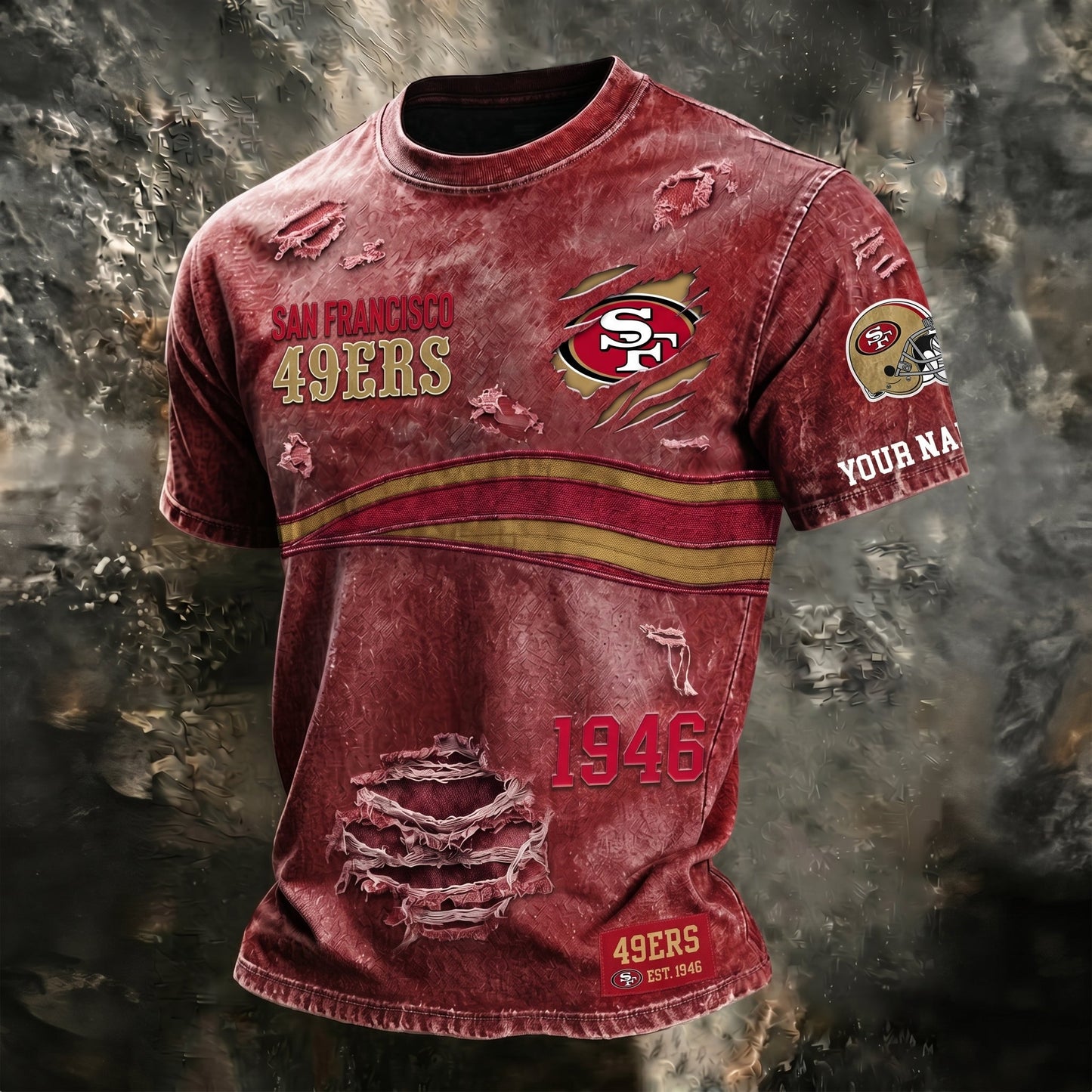 PREMIUM NFL X SF Streetwear & Edgy CUSTOME NAME SHIRT 120626