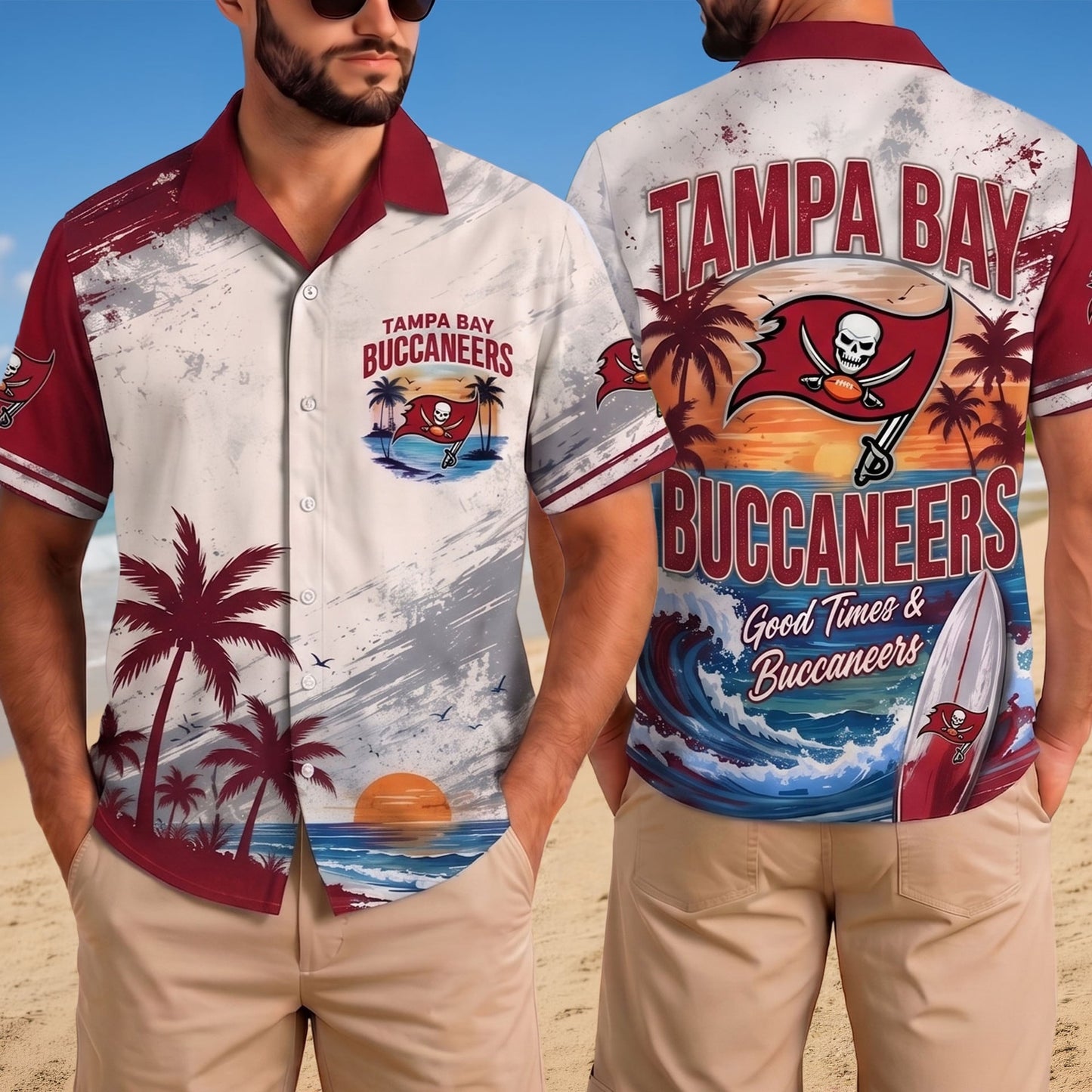 PREMIUM NFL X TB LUXURY BEACH VIBES TEAM HAWAIIAN SHIRT 020726