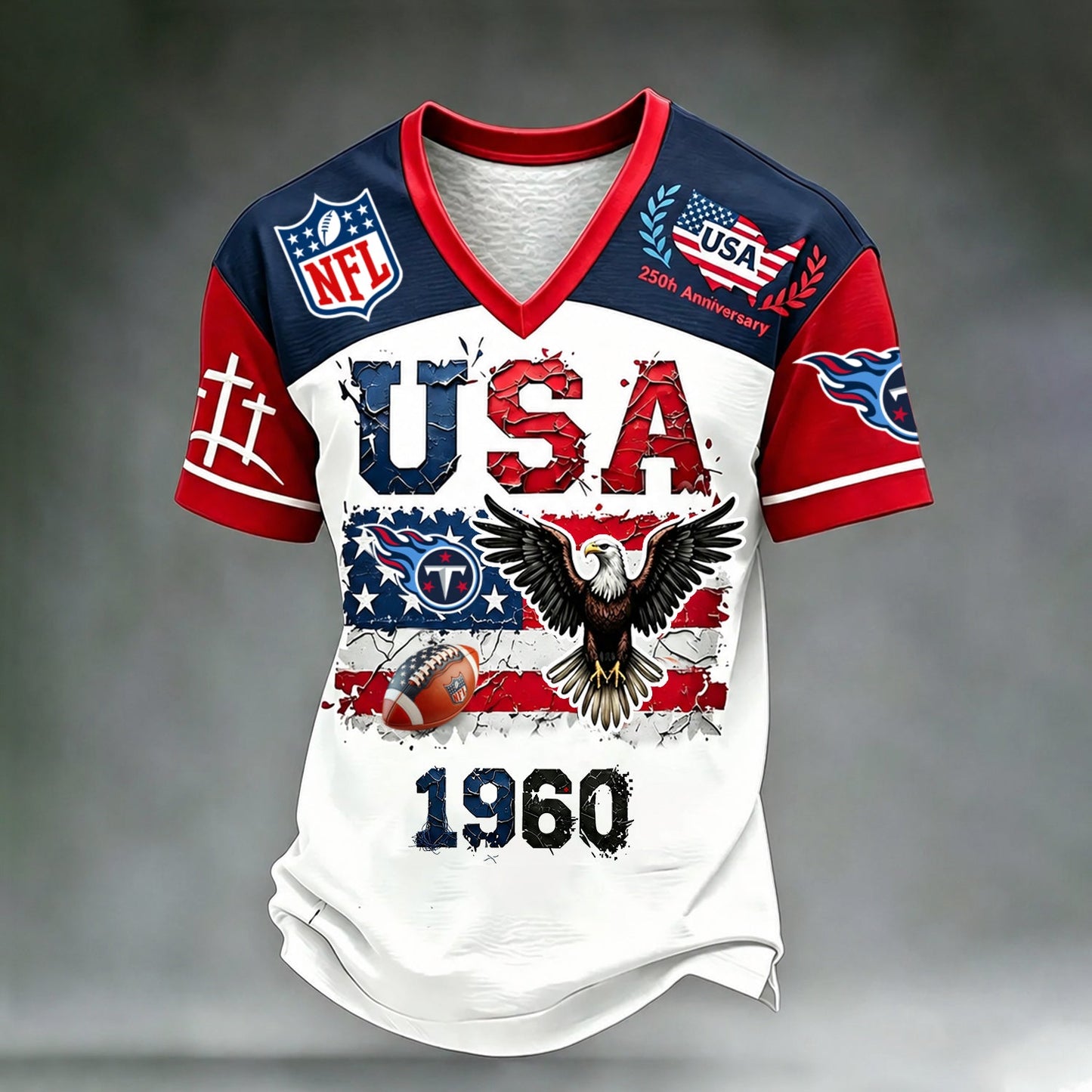 PREMIUM NFL X TEN LUXURY V-Neck T- Shirt V3 130626