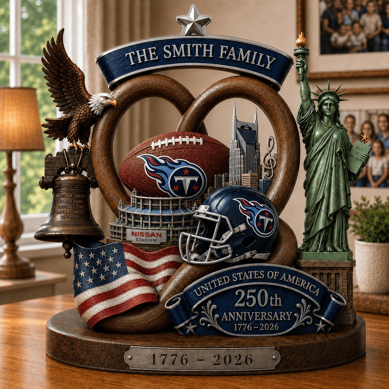 PREMIUM NFL X TEN Team Mix 250th Anniversary Acrylic Block Plaque Custom Name 120626