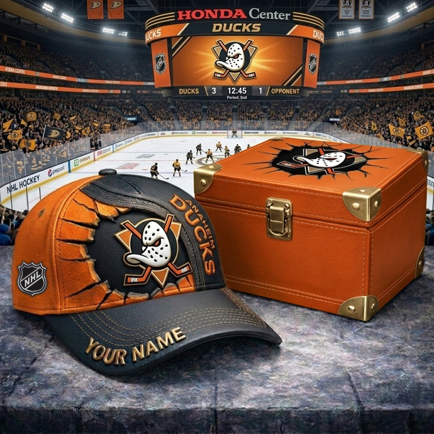 PREMIUM NHL X AD CRACK CUSTOM NAME HAT NDT NHM 140426