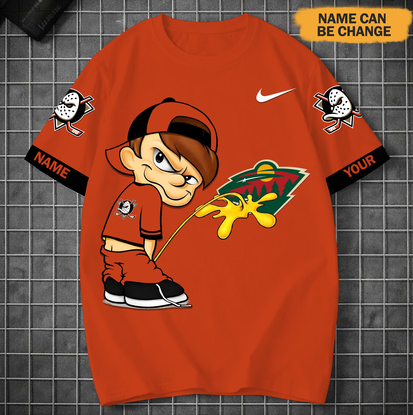 PREMIUM NHL X AD Funny Peeing Boy New Tshirt Custom Name NDT VHM 160426