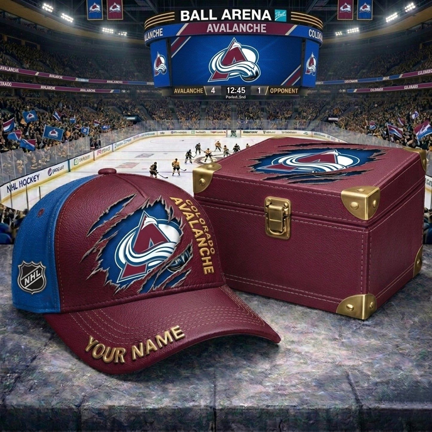PREMIUM NHL X CA CRACK CUSTOM NAME HAT NDT NHM 160426