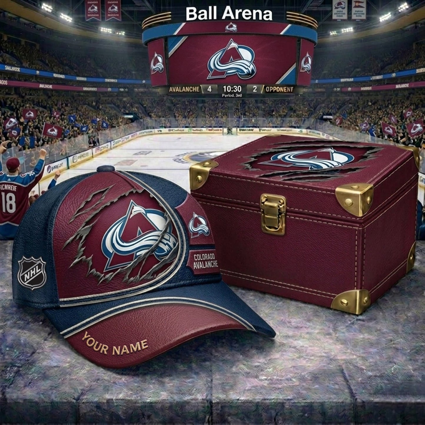 PREMIUM NHL X CA CRACK CUSTOM NAME HAT V300 NDT NHM 150526