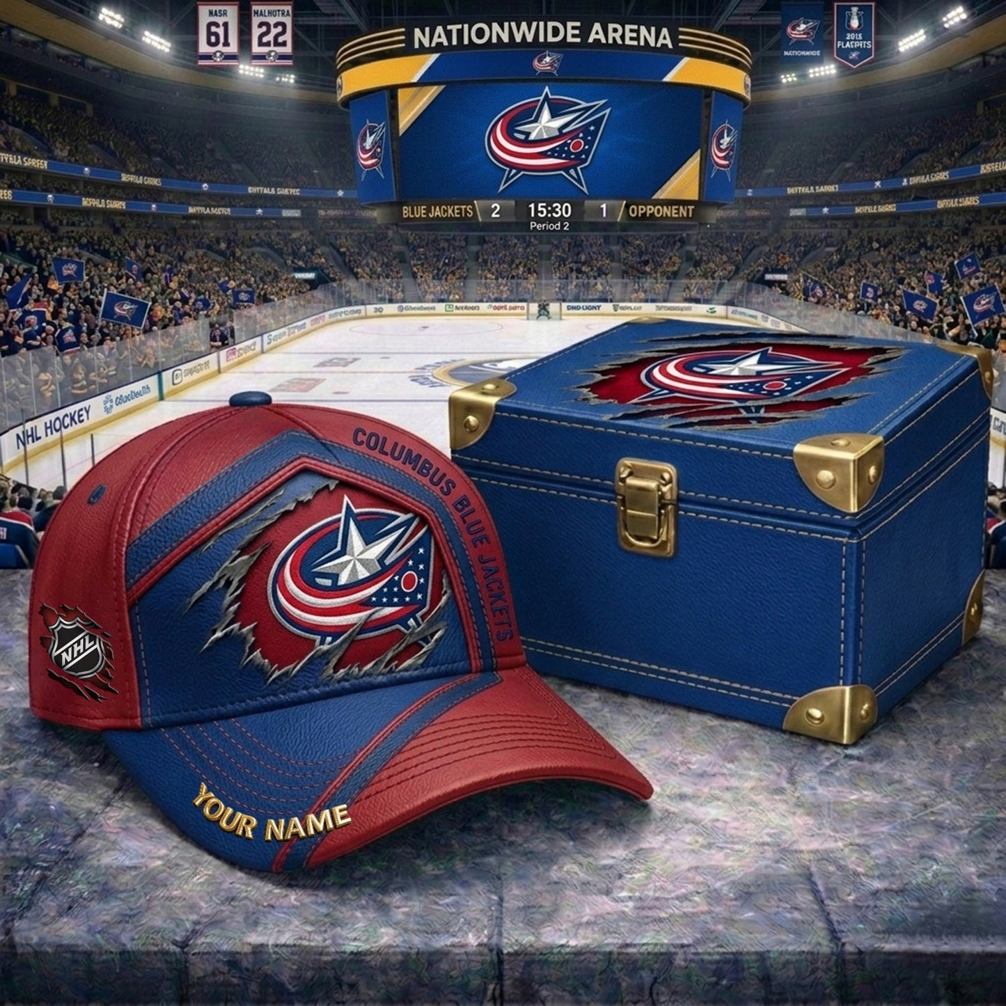 PREMIUM NHL X CBJ CRACK CUSTOM NAME V3 PLUS HAT NDT NHM 210426