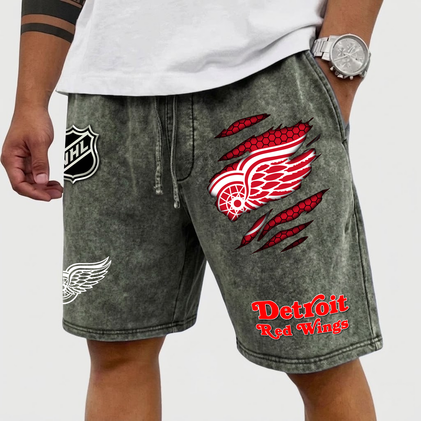 PREMIUM NHL X DRW WASH SHORTS FOR SUMMER HOLIDAY NDT VHM 070426
