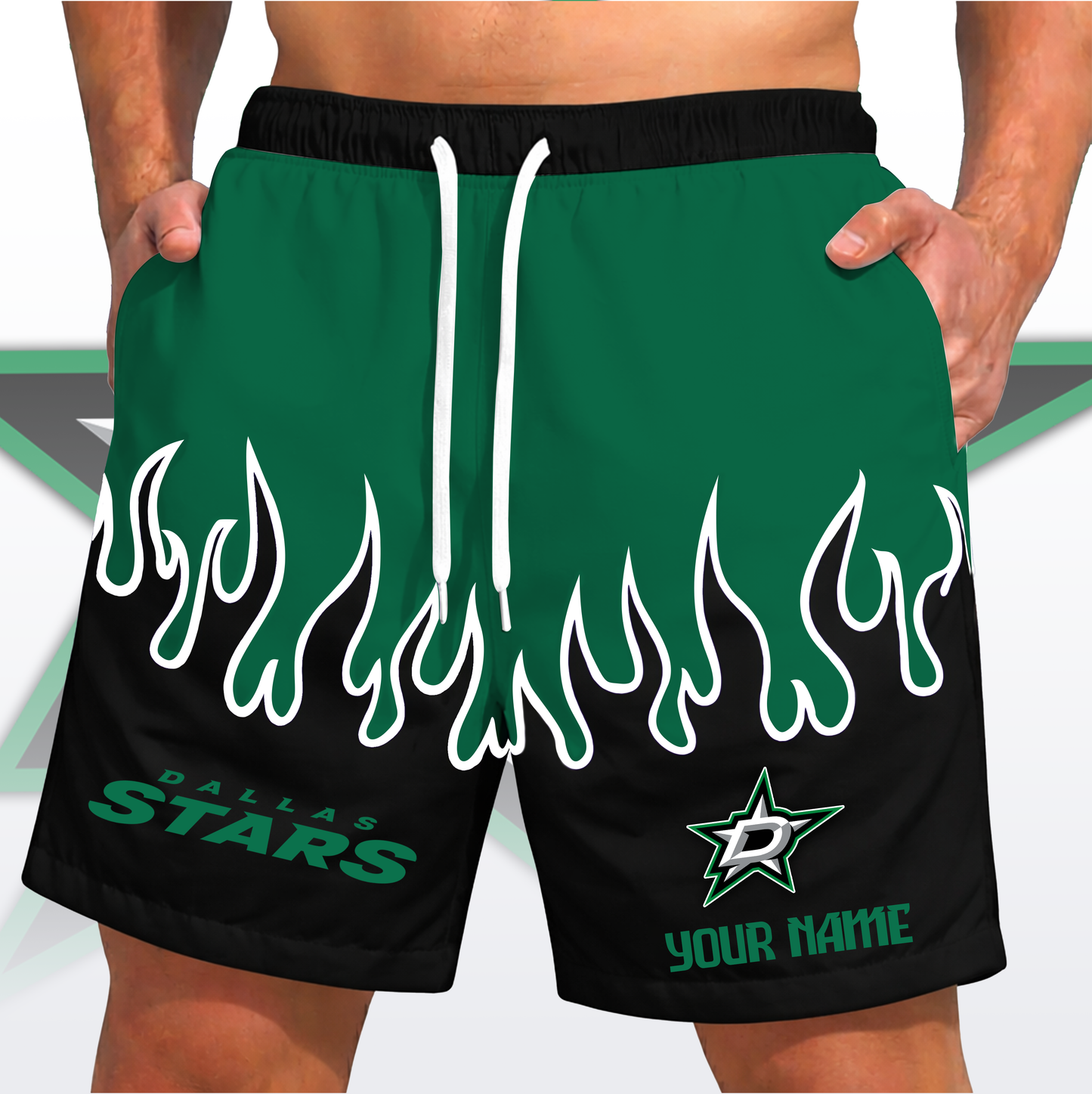 PREMIUM NHL X DS Fire Flame Short Pants Custom Name Limited Edition NDT VHM 200426
