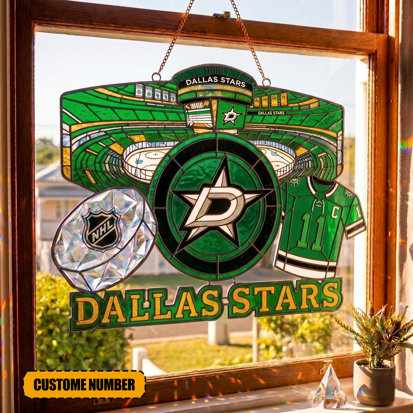 PREMIUM NHL X DS Suncatcher Custom Name Limited Edition NDT VHM 240426
