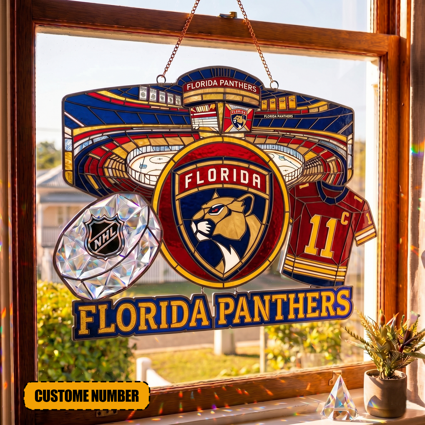 PREMIUM NHL X FP Suncatcher Custom Name Limited Edition NDT VHM 240426