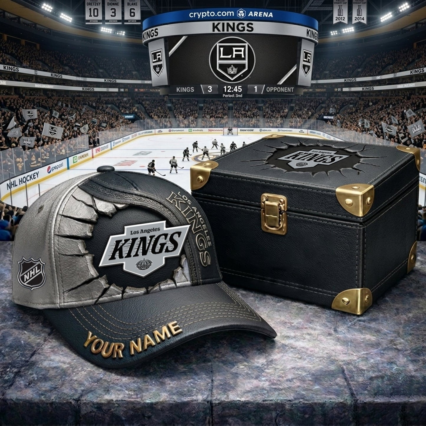 PREMIUM NHL X LAK CRACK CUSTOM NAME HAT NDT NHM 140426