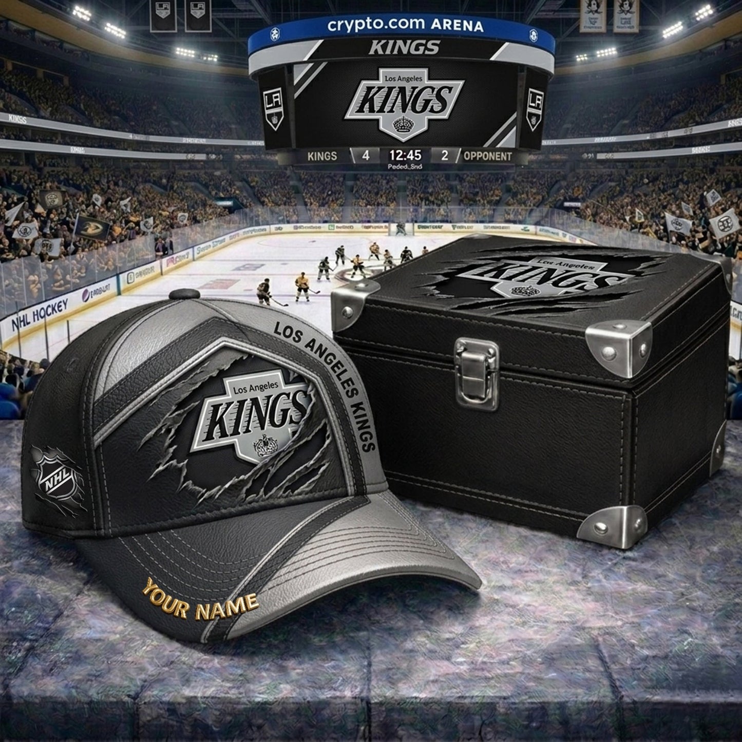 PREMIUM NHL X LAK CRACK CUSTOM NAME V3 PLUS HAT NDT NHM 210426