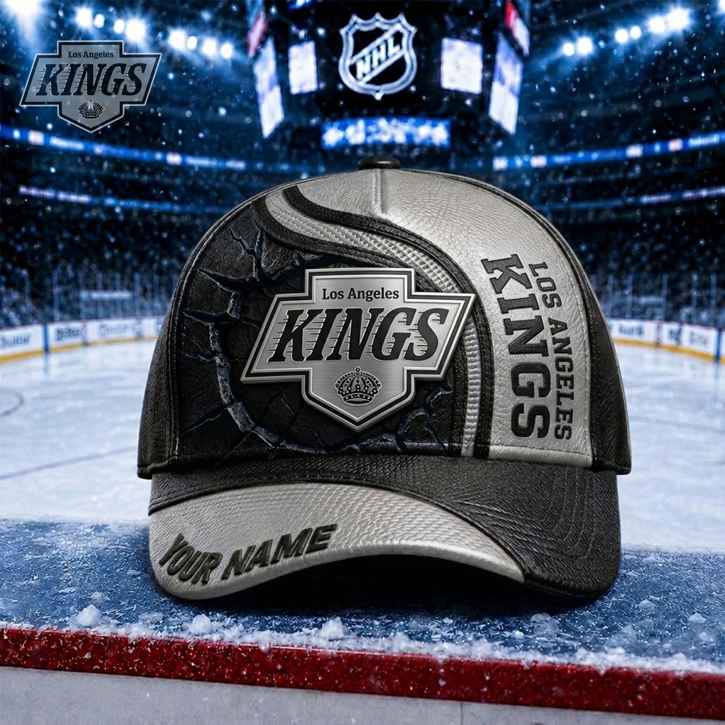 PREMIUM NHL X LAK Embroidered Hockey Custom Name HAT NDT NHM 250526