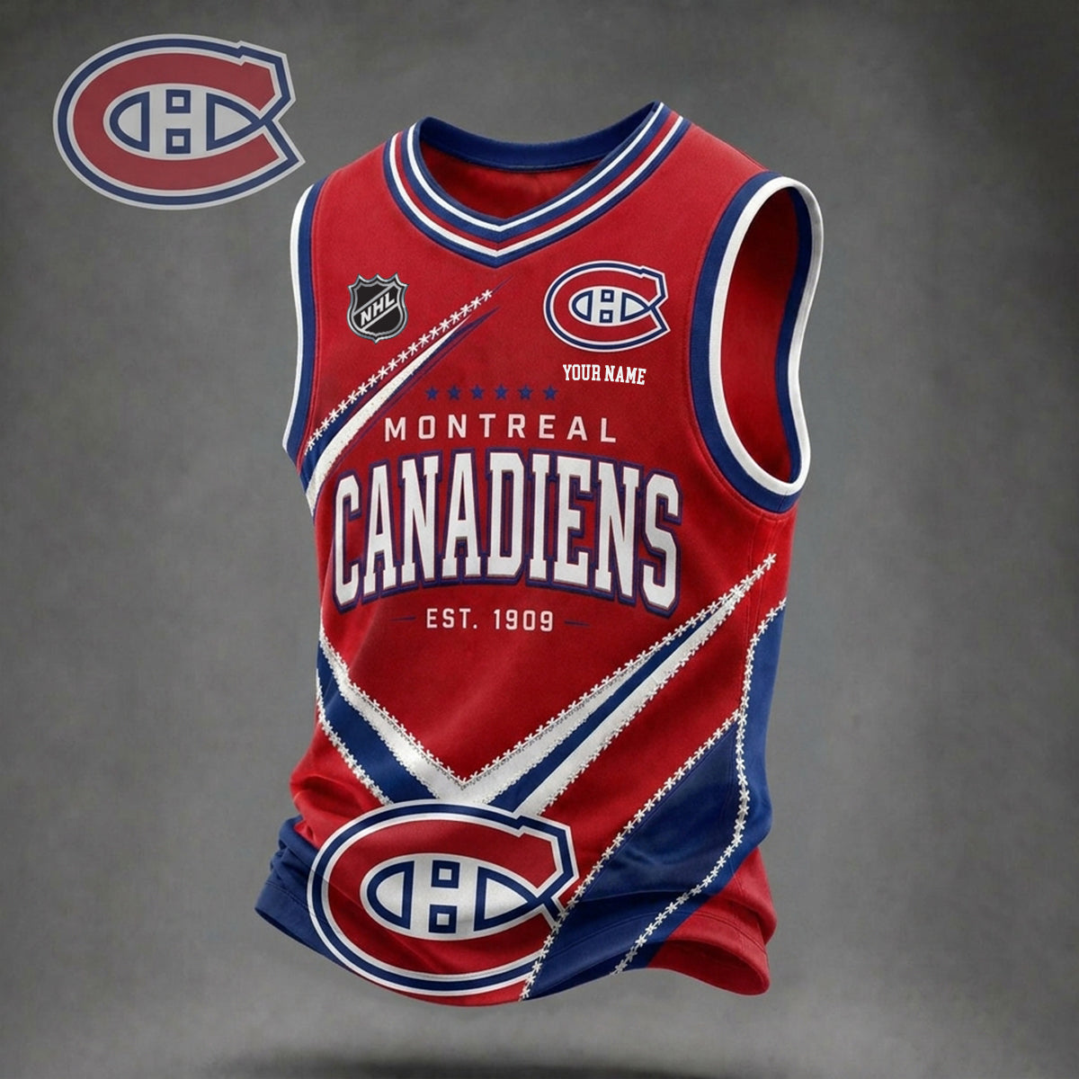 PREMIUM NHL X MC Game Day V-Neck Tank Top Custome Shirt NDT NHM 060626