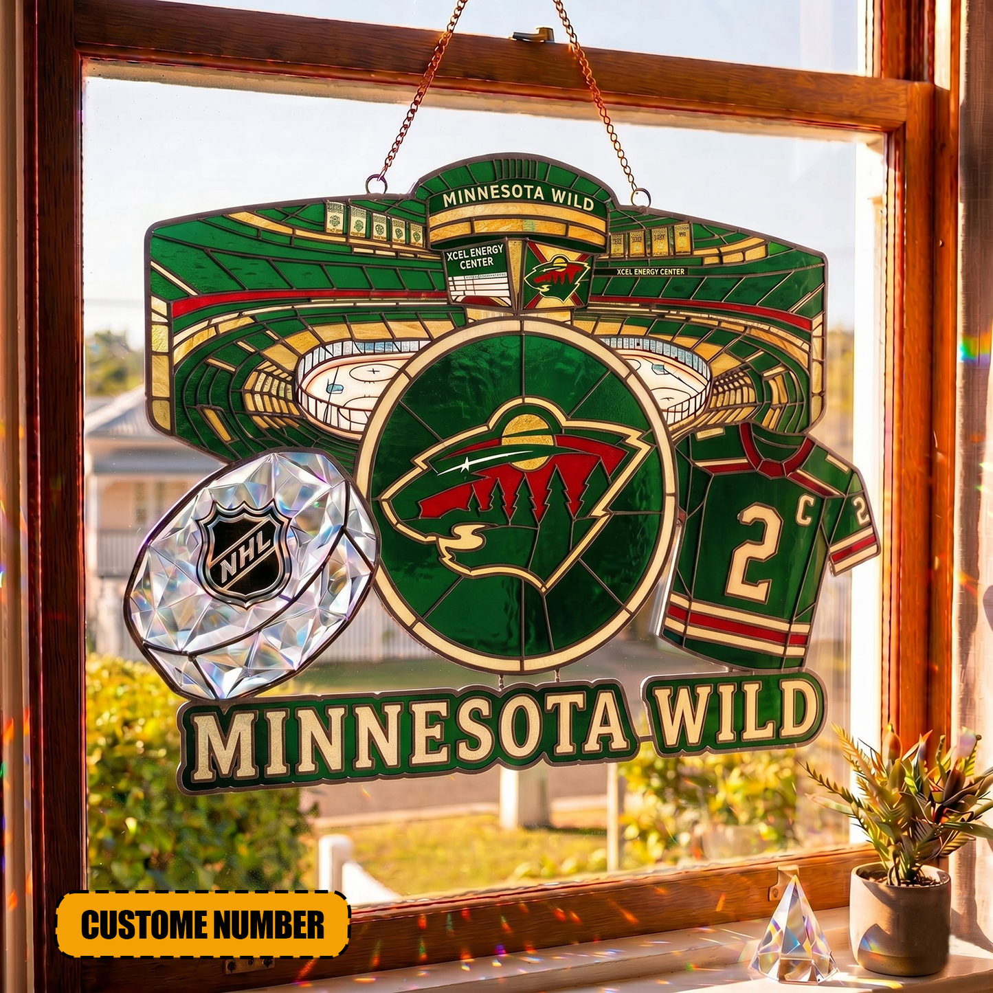 PREMIUM NHL X MW Suncatcher Custom Number Limited Edition NDT VHM 240426