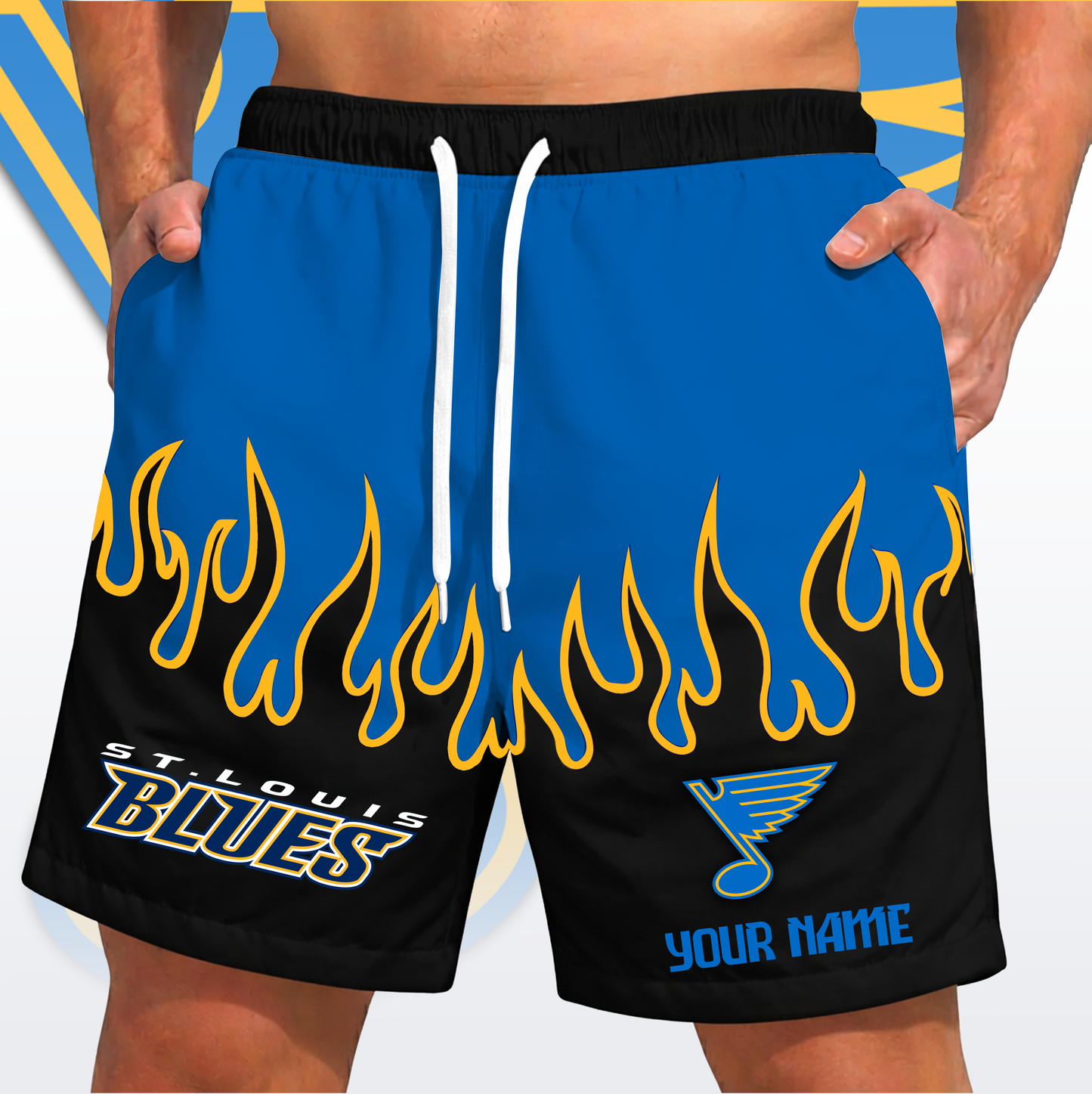 PREMIUM NHL X NB Fire Flame Short Pants Custom Name Limited Edition NDT VHM 200426