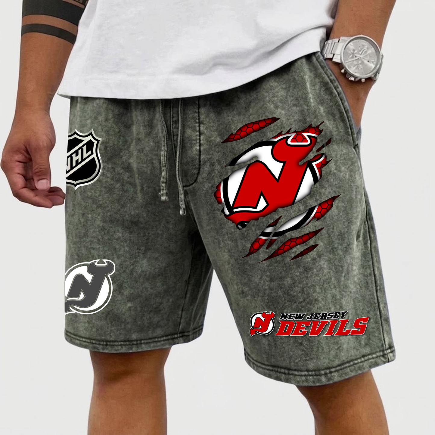 PREMIUM NHL X NJD WASH SHORTS FOR SUMMER HOLIDAY NDT VHM 070426