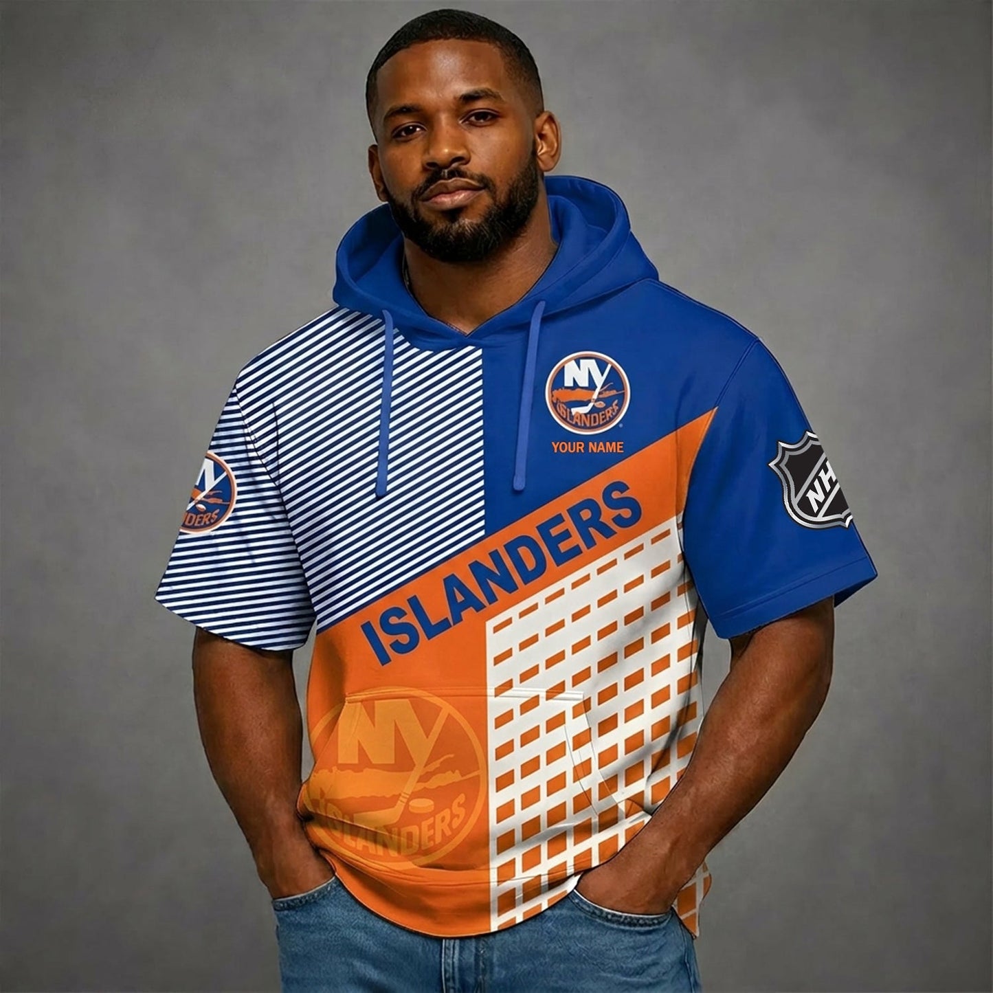 PREMIUM NHL X NYI Short Sleeve Hoodie SHIRT FOR SUMMER HOLIDAY V3 NDT NHM 180526