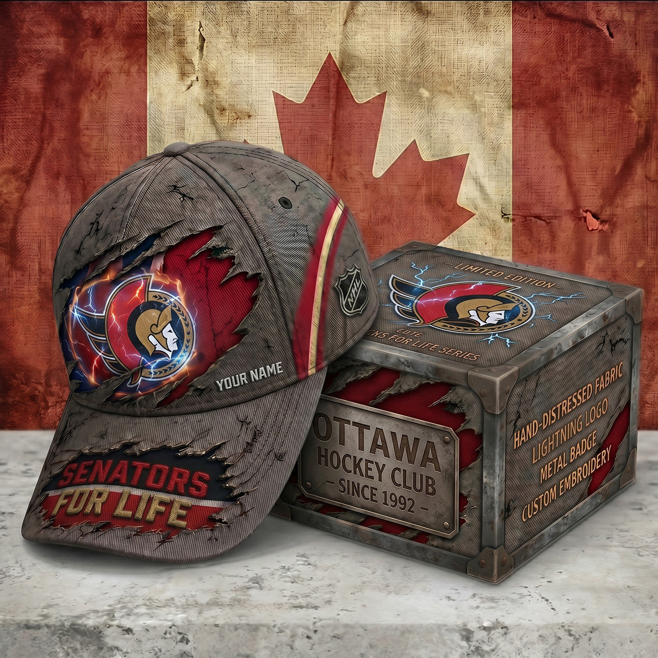 PREMIUM NHL X OS RETRO VINTAGE CUSTOM NAME HAT LIMIED EDITIONS NDT NTN 190526