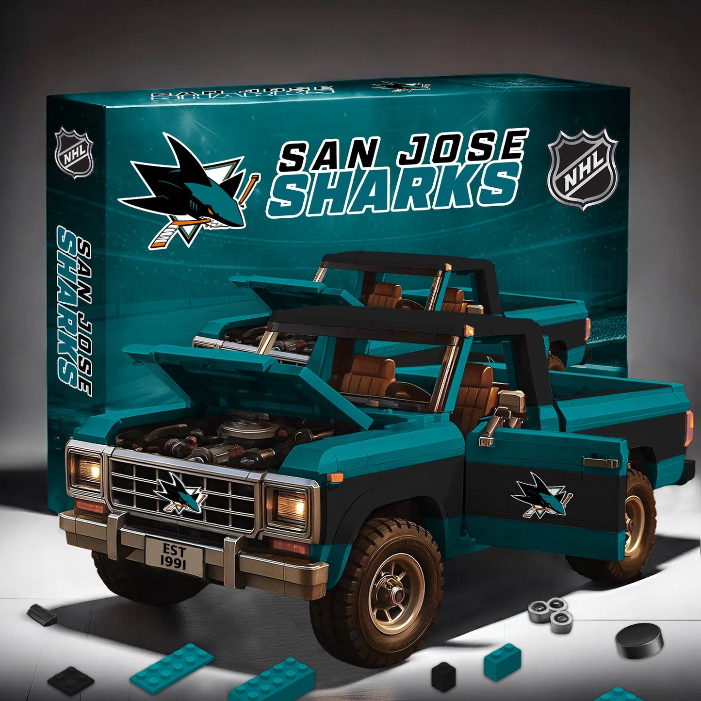PREMIUM NHL X SJS Elite Craft Ford F150 3D Build Your Own Toy NDT NHM 180426