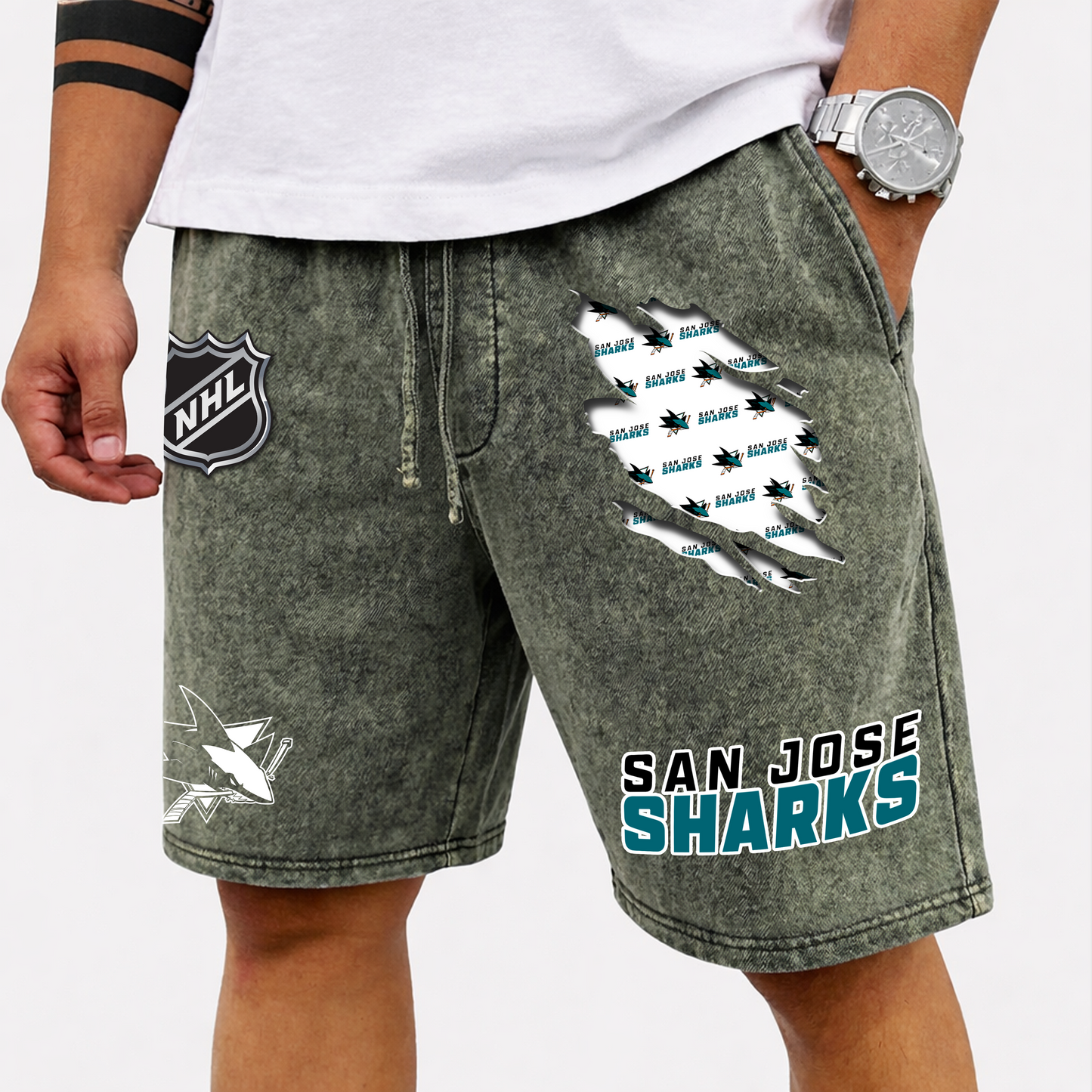 PREMIUM NHL X SJS WASH SHORT FOR SUMMERS HOLIDAY V2 NDT VHM 080426