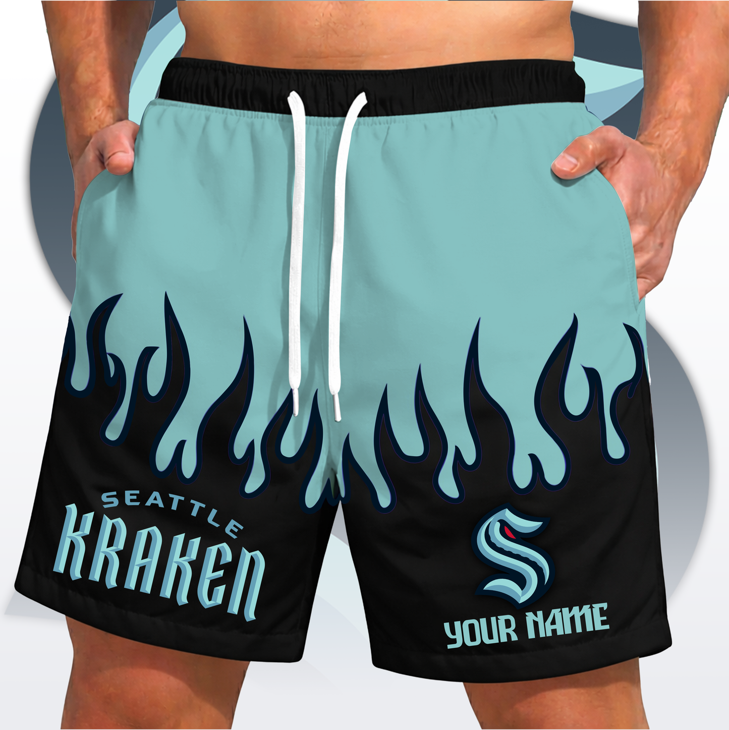 PREMIUM NHL X SK Fire Flame Short Pants Custom Name Limited Edition NDT VHM 200426