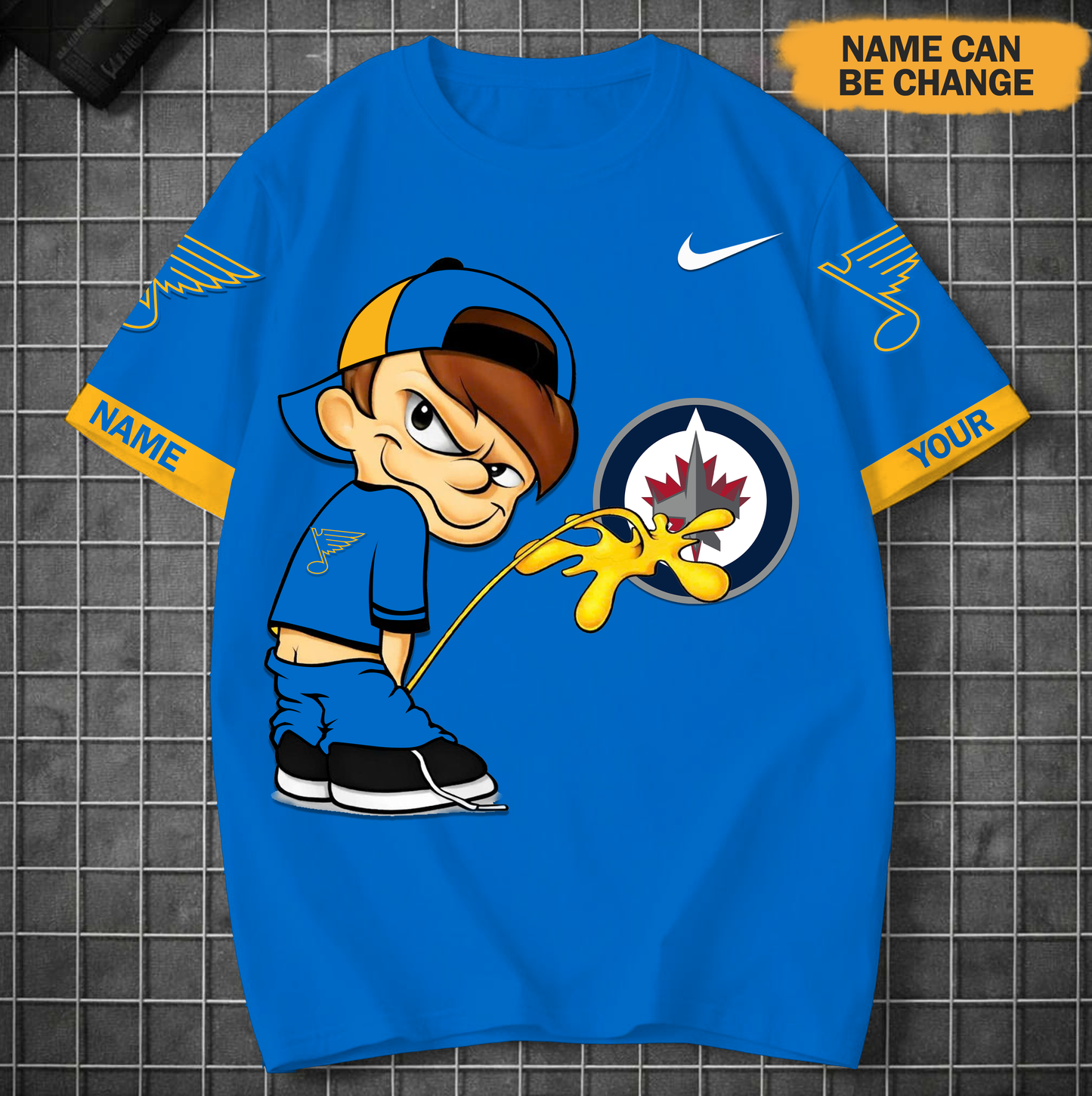 PREMIUM NHL X SLB Funny Peeing Boy New Tshirt Custom Name NDT VHM 160426