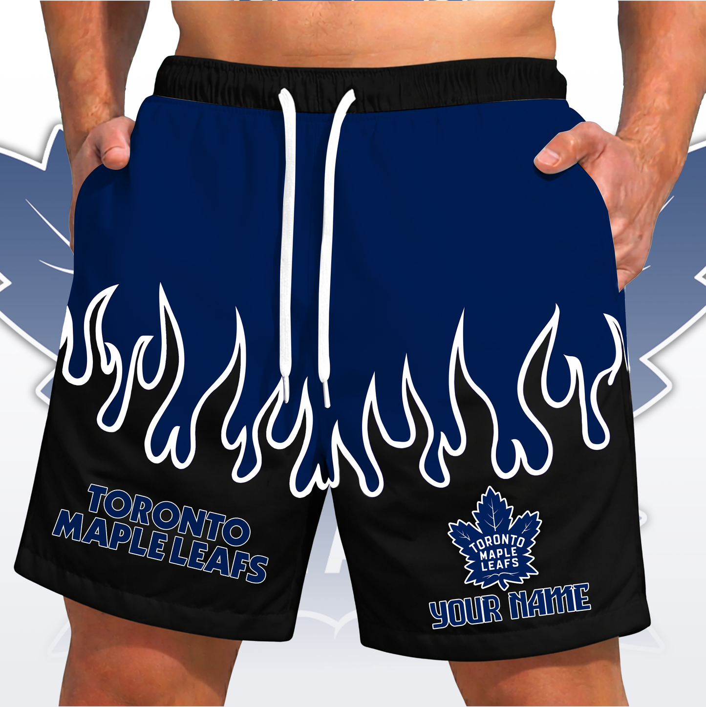 PREMIUM NHL X TML Fire Flame Short Pants Custom Name Limited Edition NDT VHM 200426