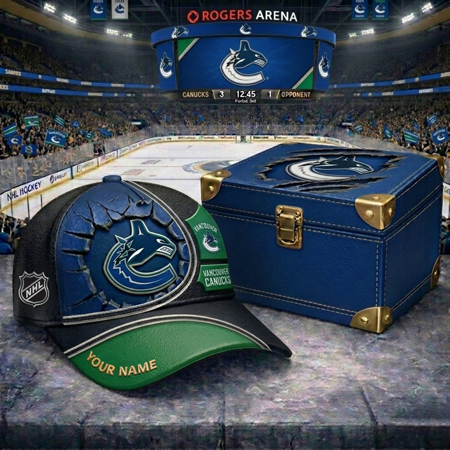 PREMIUM NHL X VC CRACK CUSTOM NAME HAT V303 NDT NHM 150526