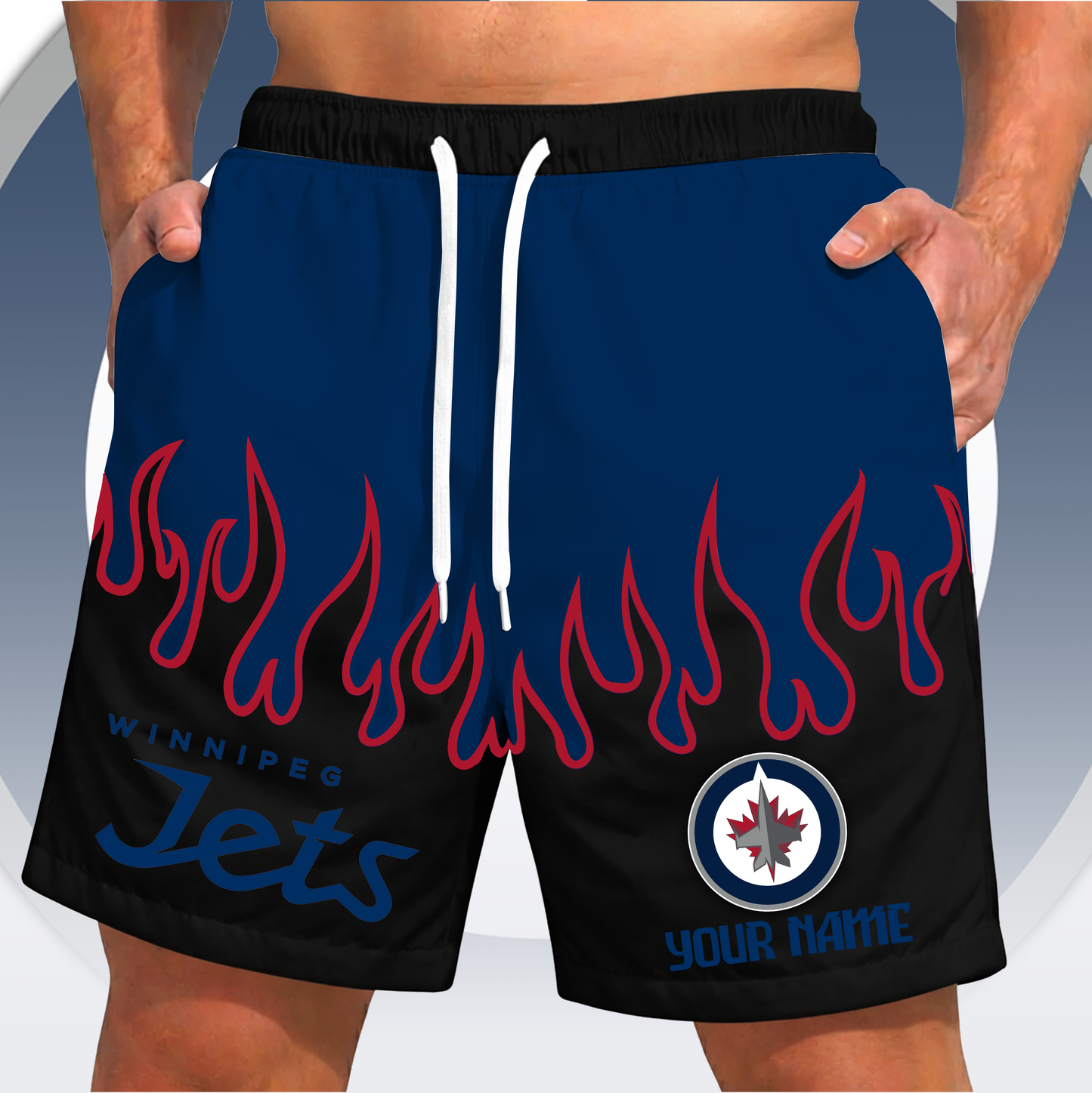 PREMIUM NHL X WJ Fire Flame Short Pants Custom Name Limited Edition NDT VHM 200426