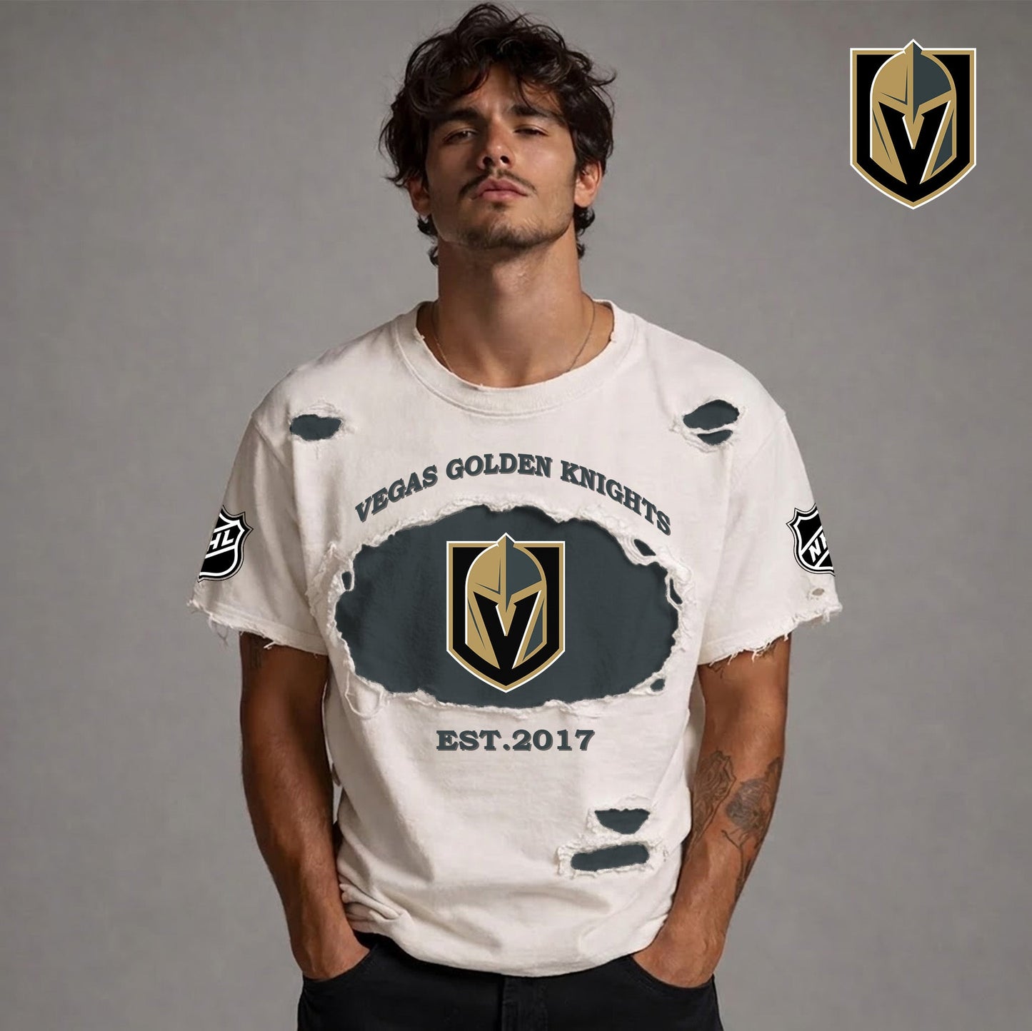 PREMIUM NHL x VGK RETRO WASH SHIRT NDT NTN 080426