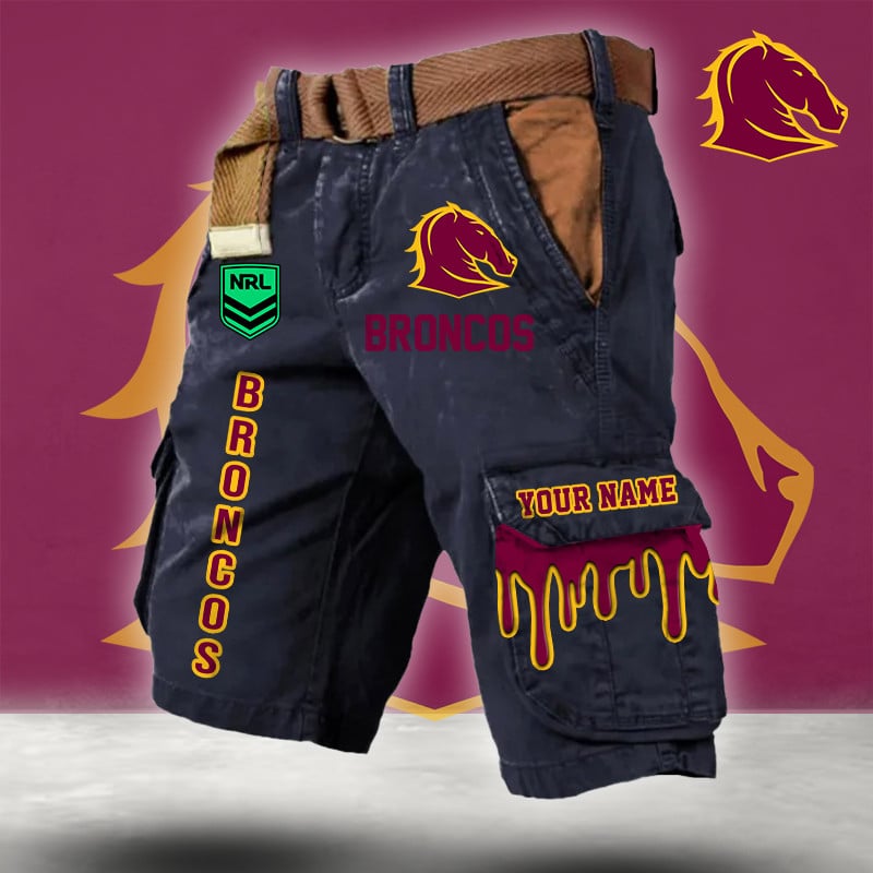PREMIUM NRL X BB Cargo Shorts Custom Name Limited Edition NDT LVH