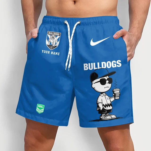 PREMIUM NRL X CBB Cool Snoopy Men Short Pants Custom Name For Summer NDT NTN