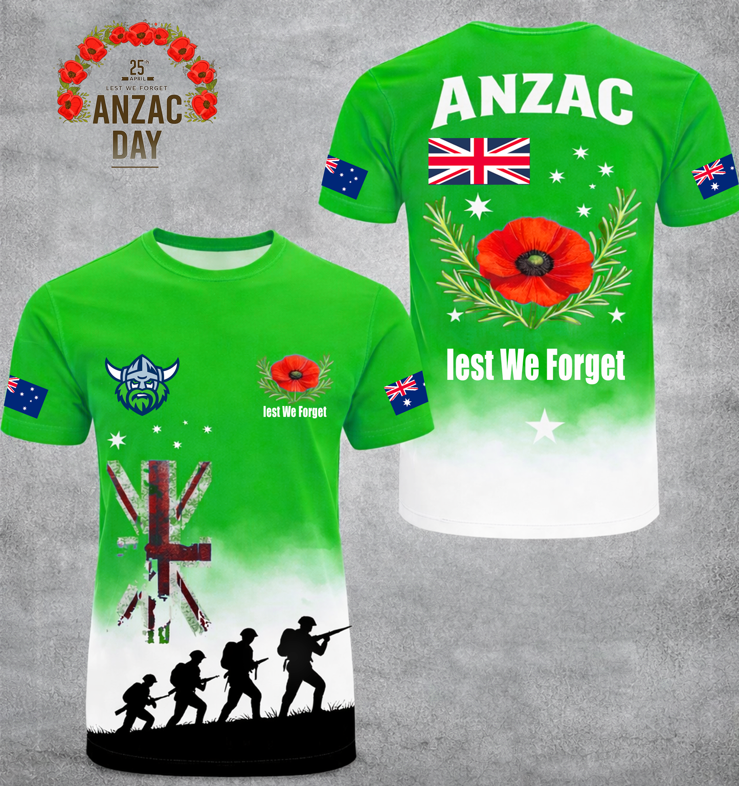 PREMIUM NRL X CR ANZAC DAY SHIRT LIMITED EDITION NDT VHM 130326