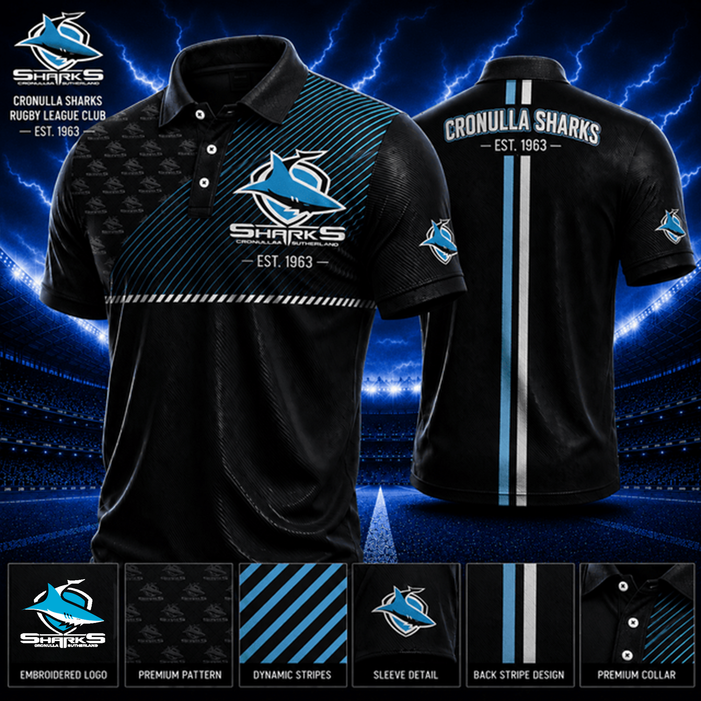 PREMIUM NRL X CSS LUXURY GAMEDAY POLO SHIRT LIMITED EDITIONS 240626